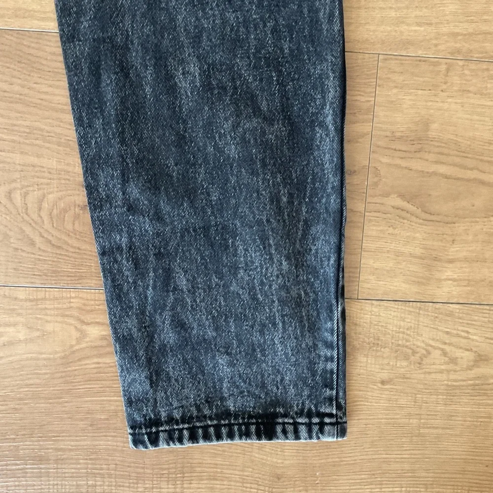 12th Tribe Black High Rise Straight Leg Jeans 26 Cotton Denim High Waisted - Picture 8 of 11